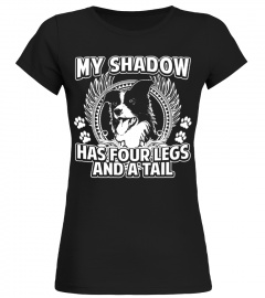 My Border Collie My Shadow has four Legs and a Tail Christmas Funny Gift T-shirt