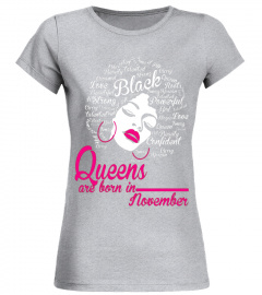 Queens are born in November - Strong Black Woman Tee Shirts