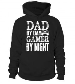 Mens Gamer Dad Shirt Dad By Day Gamer By Night Gift For Father