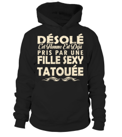 DESOLE CET HOMME EST DEJA PRIS PAR UNE FILLE  SEXY TATOUEE T-SHIRT