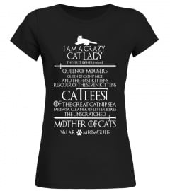 Catleesi Mother Of Cats. Funny Cat Lovers T-Shirt