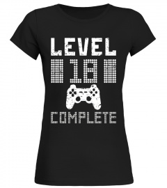Level 18 Complete Video Gamer Geek 18 Years Old T Shirt Boys