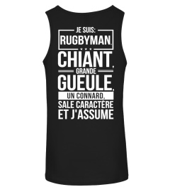 RUGBYMAN CHIANT GRANDE GUEULE CONNARD