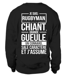 RUGBYMAN CHIANT GRANDE GUEULE CONNARD