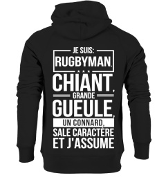 RUGBYMAN CHIANT GRANDE GUEULE CONNARD