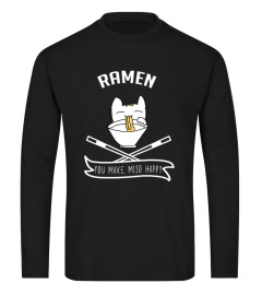 Funny Cat Kitten Ramen Noodle T-shirt