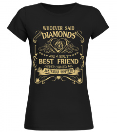 Australian Shepherd Diamond Best Friend Funny Gift T-shirt for Christmas