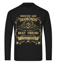 Australian Shepherd Diamond Best Friend Funny Gift T-shirt for Christmas