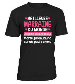 MEILLEURE MARRAINE DU MONDE TSHIRT PERSONNALISÉ