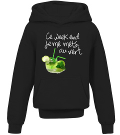 T-Shirt Mojito Alcool Humour Femme - Ce Week-End Je me Mets au Vert