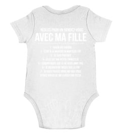 T-Shirt Papa Père - Règles pour un rendez-vous avec ma fille