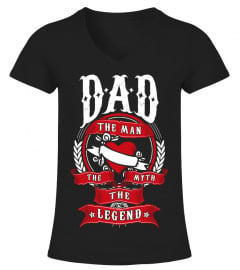 Father's Day Gift T-Shirt - Dad the man the myth the legend 