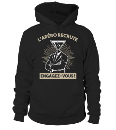 T-Shirt Alcool Humour - L'APÉRO RECRUTE : ENGAGEZ-VOUS !