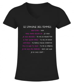T-Shirt Humour Femme - Le langage des femmes