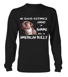 UN HOMME AVEC UN AMERICAN BULLY