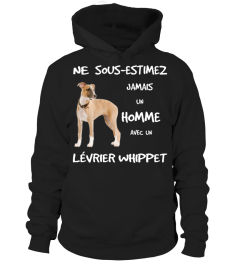 UN HOMME AVEC UN LÉVRIER WHIPPET