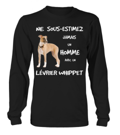 UN HOMME AVEC UN LÉVRIER WHIPPET