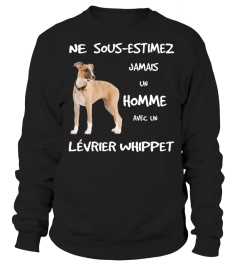 UN HOMME AVEC UN LÉVRIER WHIPPET