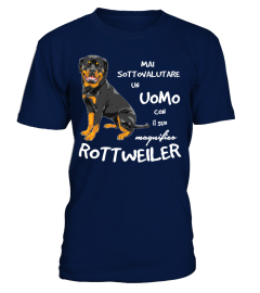 Un UOMO con un ROTTWEILER