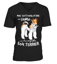 Un UOMO con un FOX TERRIER