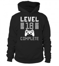 Level 18 Complete Video Gamer Geek 18 Years Old T Shirt Boys - Limited Edition