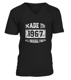  Made In 1967 All Original Parts Shirt  50th Birthday Gift