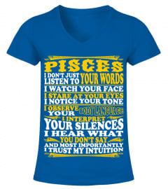 Pisces Dont Listen Your Word Trust My Intuition T Shirt