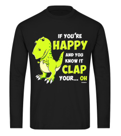 Clap Your Hands TRex T-Shirt Sad Dino Funny Joke Tee