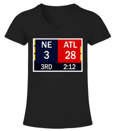 NE 3 ATL 28 Final T-Shirt 2 Sides 1 Game
