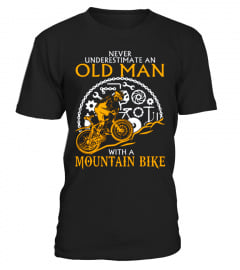 AN OLD MAN WITH A MOUNTAIN BIKE
