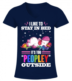 UNICORN  STAY IN BED T SHIRT