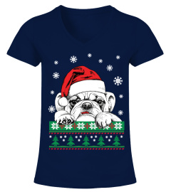 Cool English Bulldog christmas shirt