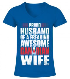 Proud Husband Of Awesome Canadian Wife T Shirt