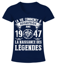 1947  la naissance des legendes tshirt