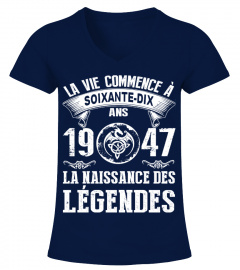 1947  la naissance des legendes tshirt