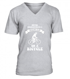 Never Underestimate A Woman On A Bicycle T-Shirt