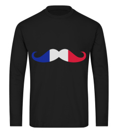 Moustache drapeau francais