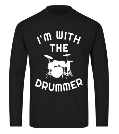 I'm With Drummer Marching Band Percussionist Concert T Shirt