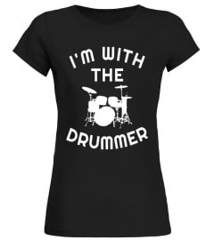 I'm With Drummer Marching Band Percussionist Concert T Shirt