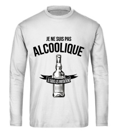 JE NE SUIS PAS ALCOOLIQUE JE SUBIS LES INVITATIONS APÉRO ALCOOL HUMOUR JB5 COLLECTION