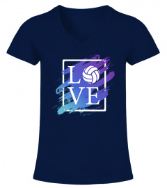 Love Volleyball - Purple and Blue