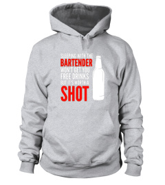 Mens Sleeping With The Bartender | Funny Bartending T-Shirt