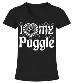 I Love My Puggle Tshirt Tee Hoodie