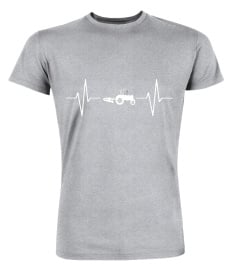 Mens Tractor Heartbeat Pulse T-shirt Farmer Men Gift