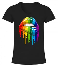 LGBT GAY HOMOSEXUAL LESBIAN RAINBOW LIPS