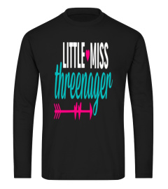 LITTLE MISS THREENAGER SHIRT 3 THREE CUT