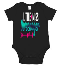 LITTLE MISS THREENAGER SHIRT 3 THREE CUT