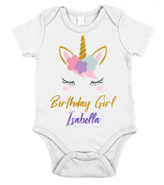 Personalized Unicorn Birthday Girl Shirt