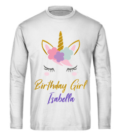 Personalized Unicorn Birthday Girl Shirt