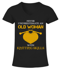 OLD WOMAN WITH KNITTING SKILLS